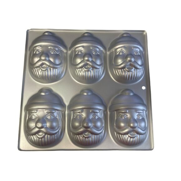 Wilton Mini Santa Cake Pan With 6 Cavities For Holiday Baking - Picture 3 of 4